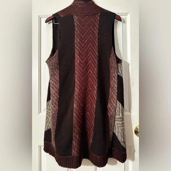 SLEEPING ON SNOW XS/S Cottagecore Lagenlook Mabli WOOL Blend Vest Brown Cozy - Picture 7 of 14